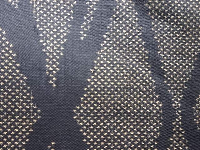 JAPANESE KIMONO / ANTIQUE KIMONO / SILK / DORO OSHIMA TSUMUGI / WOVEN ABSTRACT / 5MARUKI